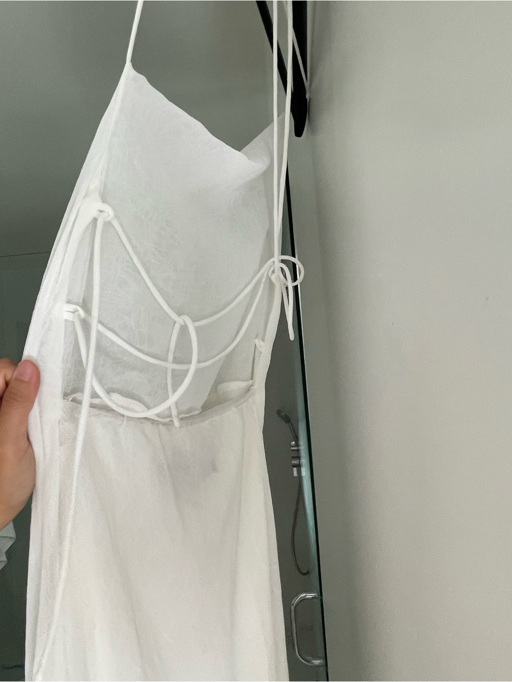 Jagger & stone sheer white maxi dress with open back - Picture 4 of 4